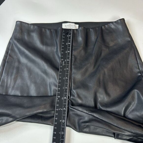 Velvet By Graham & Spencer Pants Womens Small Berdine Faux Leather Legging Black - Picture 11 of 13